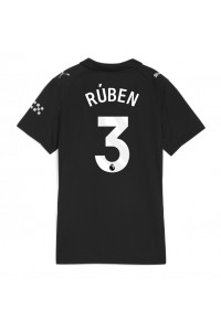 Fotbalové Dres Manchester City Ruben Dias #3 Dámské Venkovní Oblečení 2025-26 Krátký Rukáv